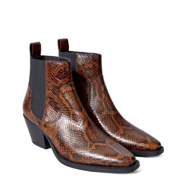 COPY - Everlane Italian Leather Snakeskin Boot - Picture 2 of 8